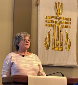 Ruling Elder Susan Wittjen preaching