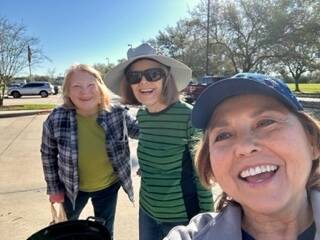 Debra, Judy, and Pastor Isabel participating in church's annual work day.