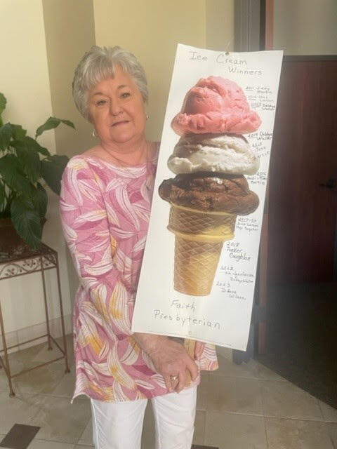 Dianne Wilson awarded the prize of best home made ice cream.