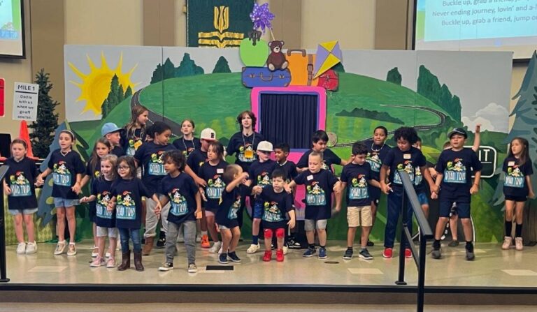 Students singing
